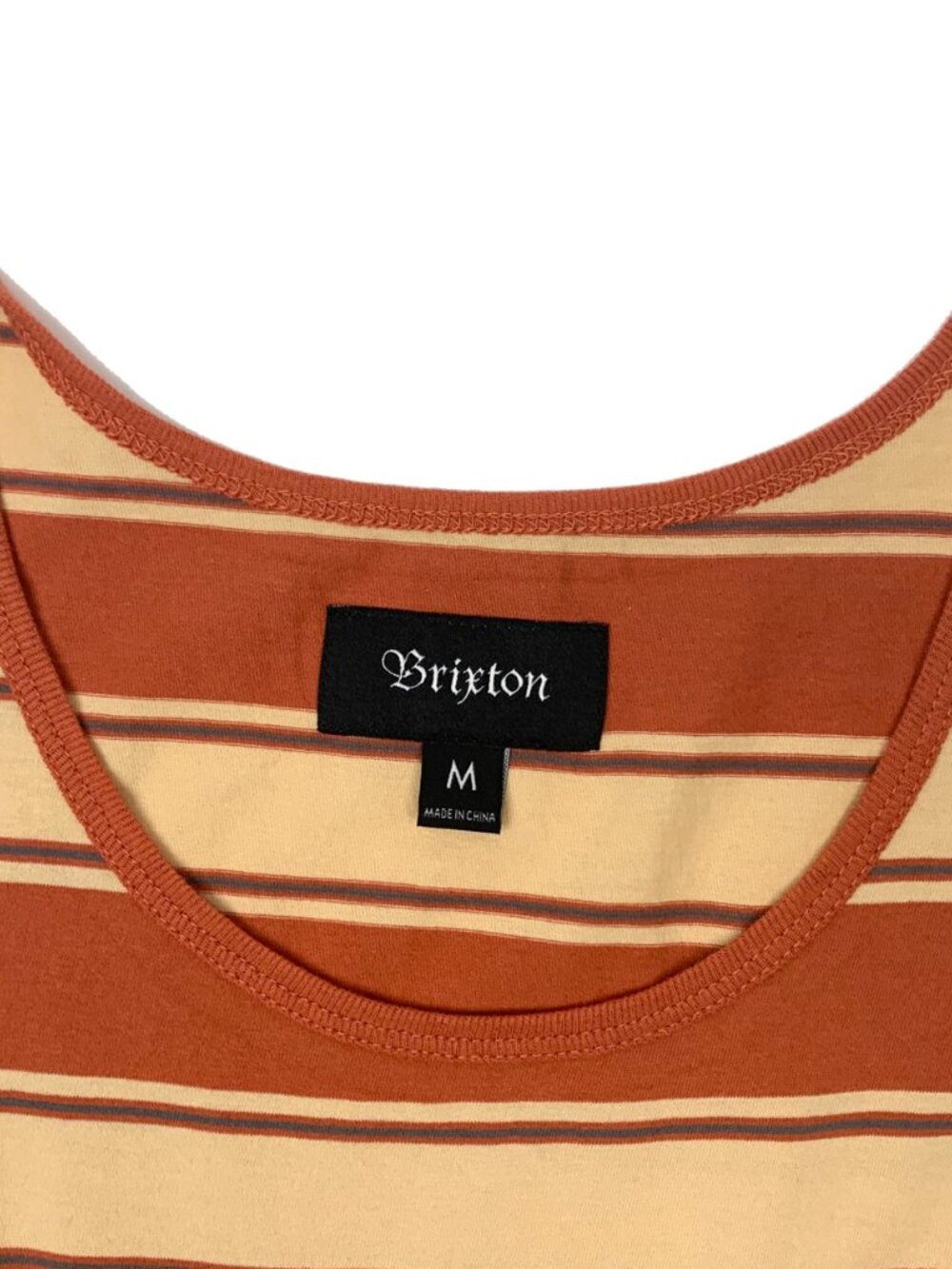Brixton Tank Top Hilt Henna & Parchment Stripe NWT - Picture 6 of 7